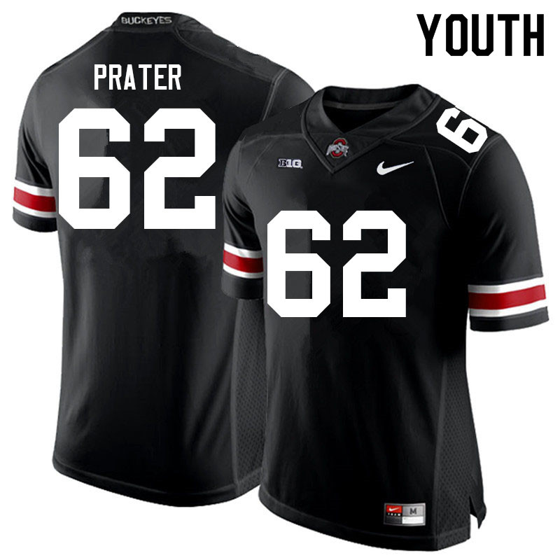 Ohio State Buckeyes Bryce Prater Youth #62 Black Authentic Stitched College Football Jersey